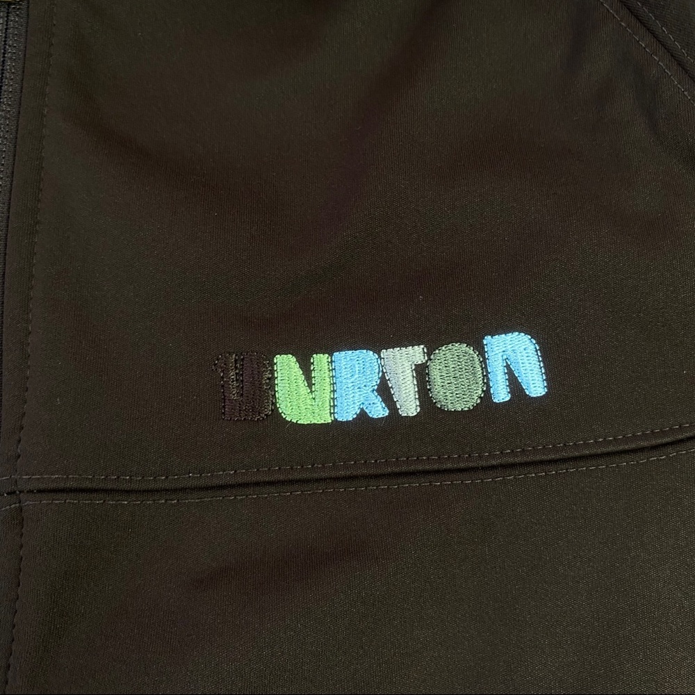 Burton Embroidered Brown Zip Up Synch Jacket - Picture 3 of 6